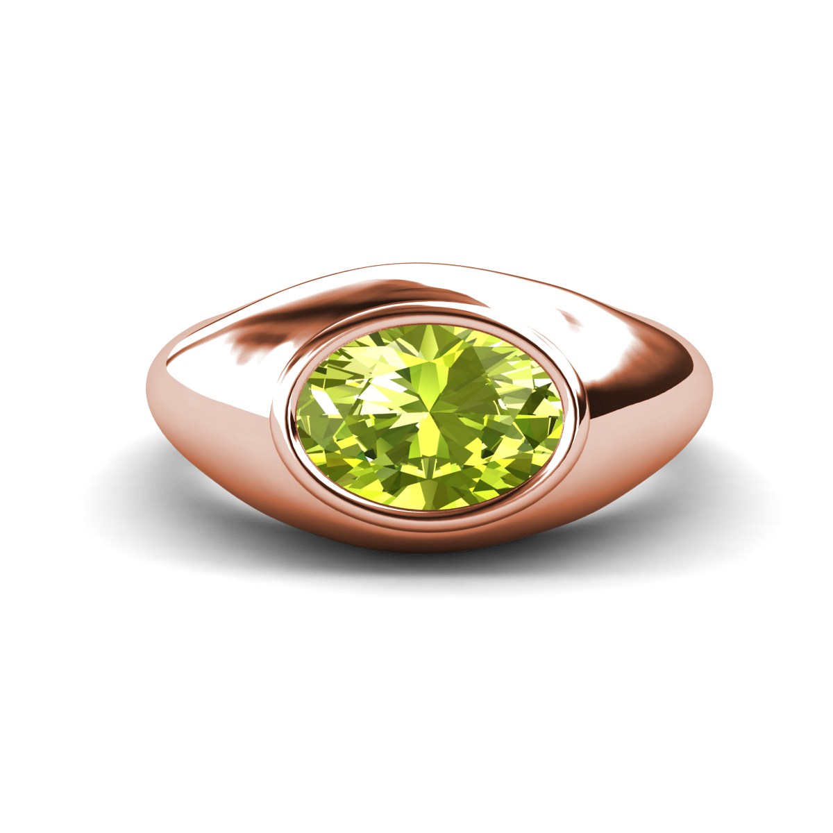 Dianne 2.00 ct Oval Shape Peridot Women Solitaire Engagement Ring 